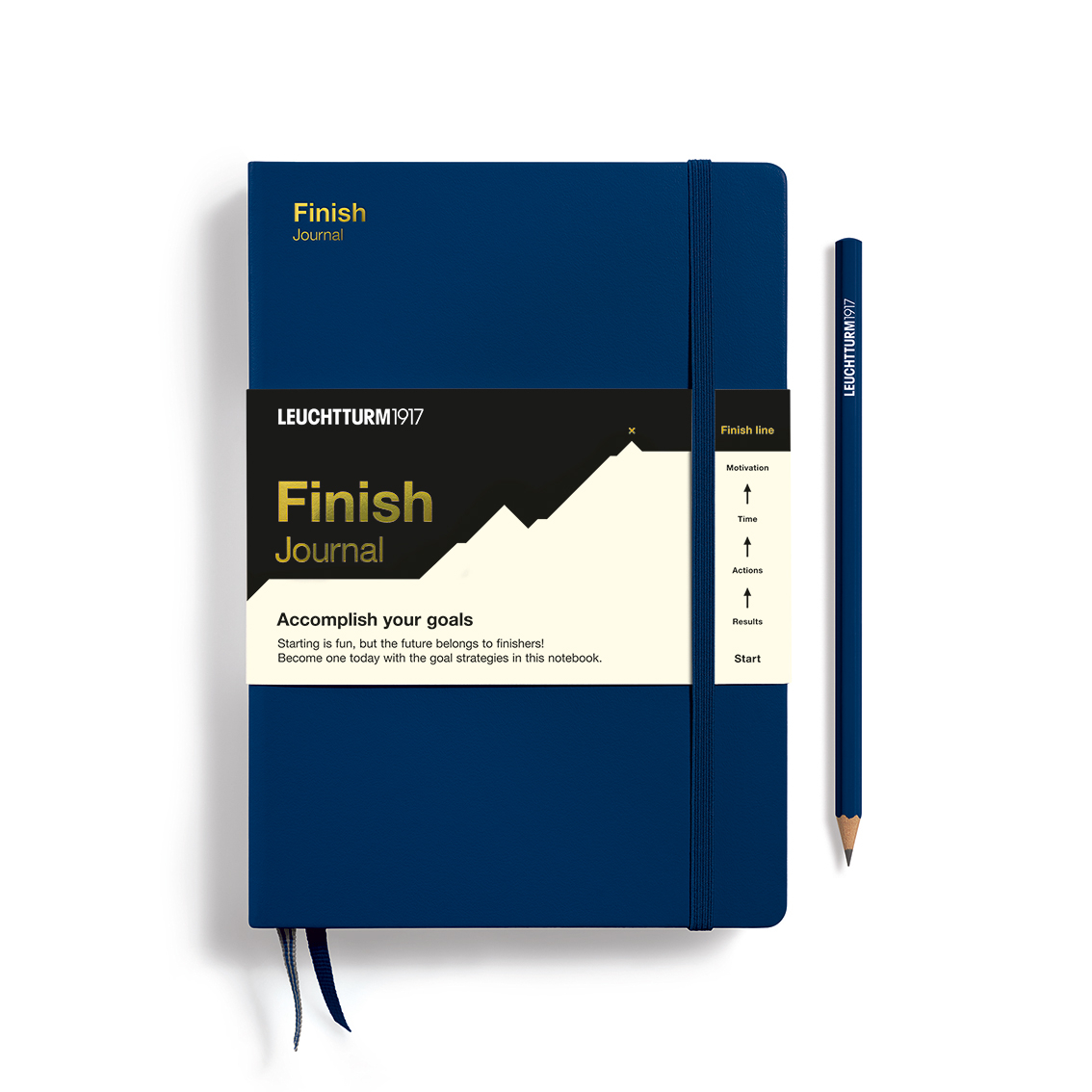 Finish Journal Medium (A5), Navy, English
