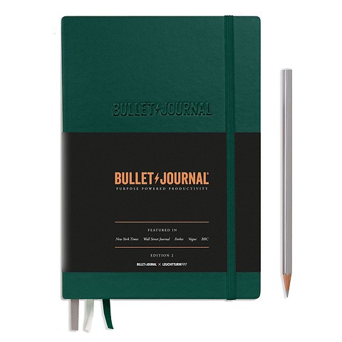 Bullet Journal Edition 2, Medium (A5), Hardcover, 206 nummerierte Seiten, Green23, dotted