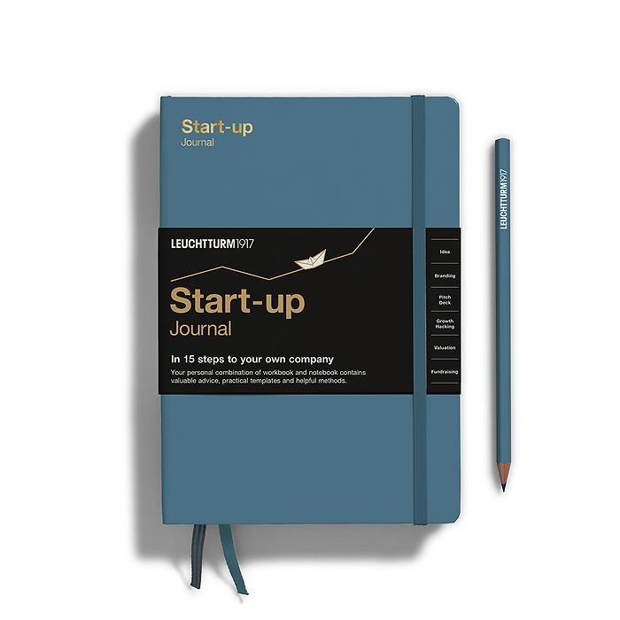 Start-up Journal Medium (A5), Stone Blue, Englisch
