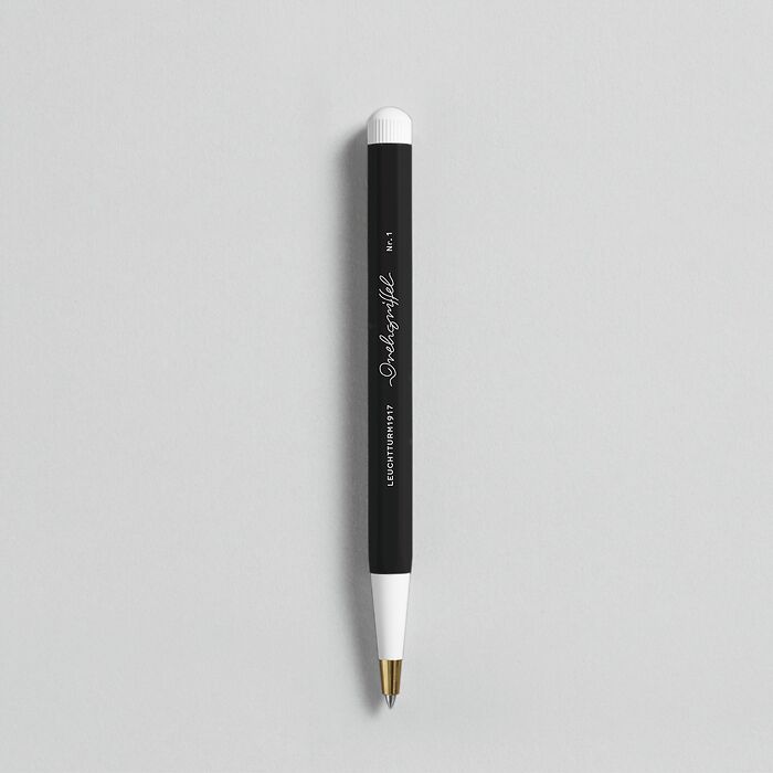 Drehgriffel Nr. 1, Schwarz - Gelstift mit schwarzer Tinte