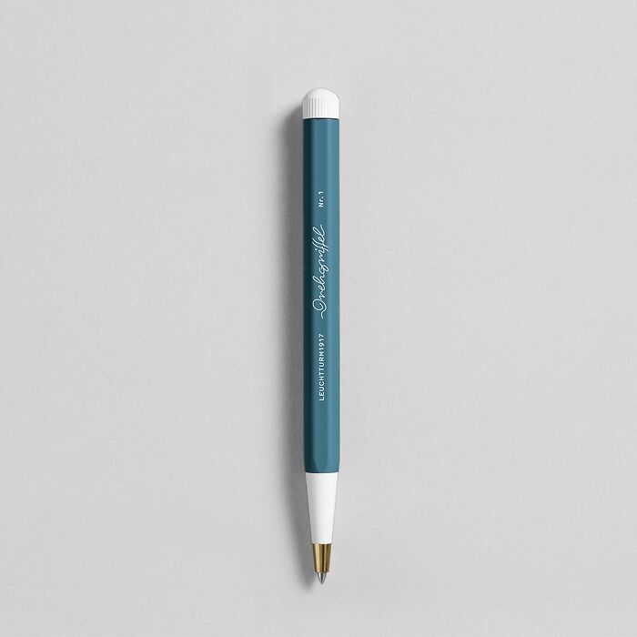 Drehgriffel Nr. 1, Stone Blue - Gelstift mit schwarzer Tinte