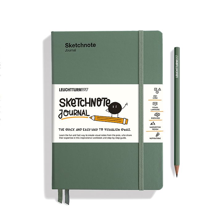 Sketchnote Journal Medium (A5), Olive, Englisch