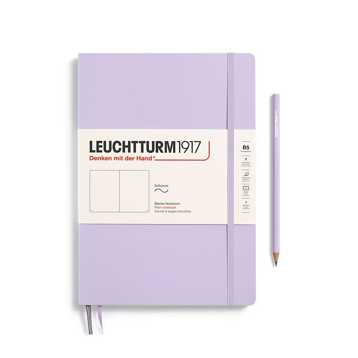 Notizbuch Composition (B5), Softcover, 123 nummerierte Seiten, Lilac, Blanko