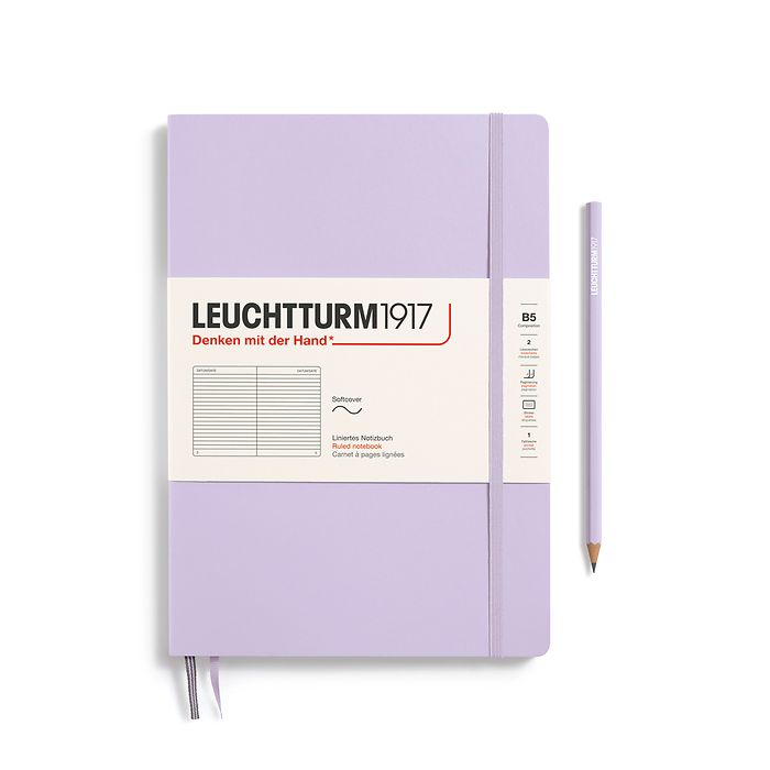 Notizbuch Composition (B5), Softcover, 123 nummerierte Seiten, Lilac, Liniert
