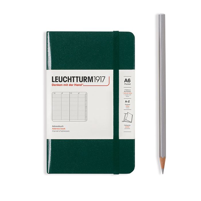 Adressbuch Pocket (A6), Hardcover, Forest Green